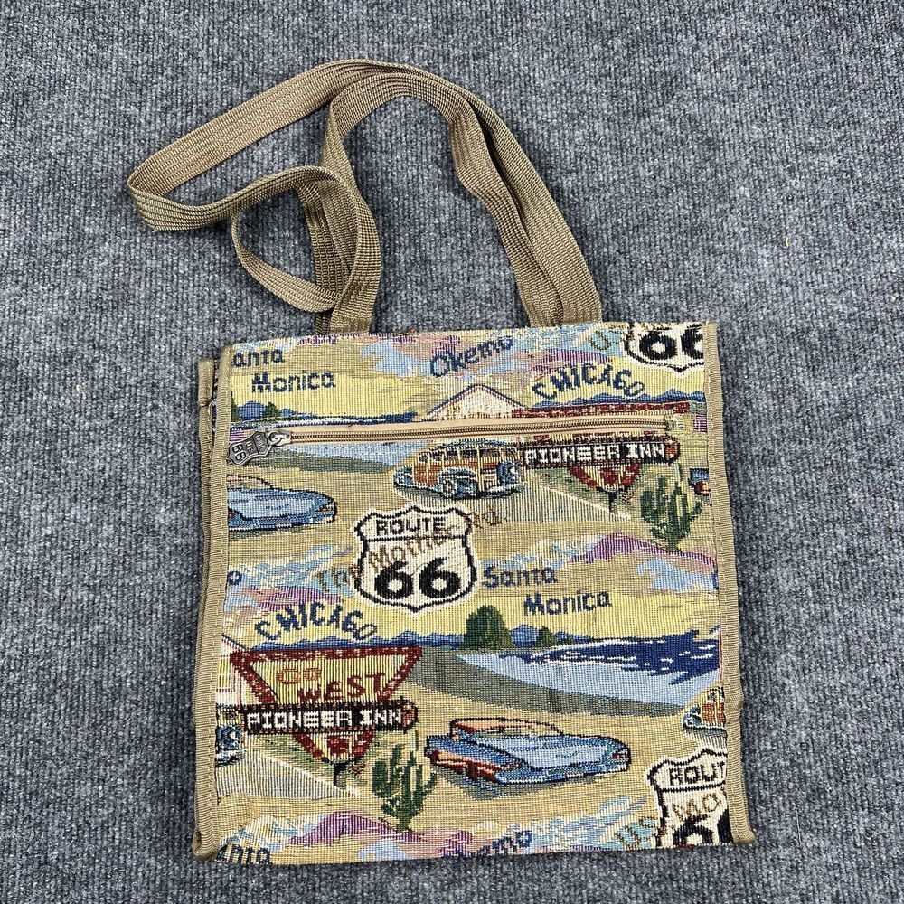 Pioneer Express Route 66 Tapestry Travel Bag Carry-On Tote Matching Coin Purse